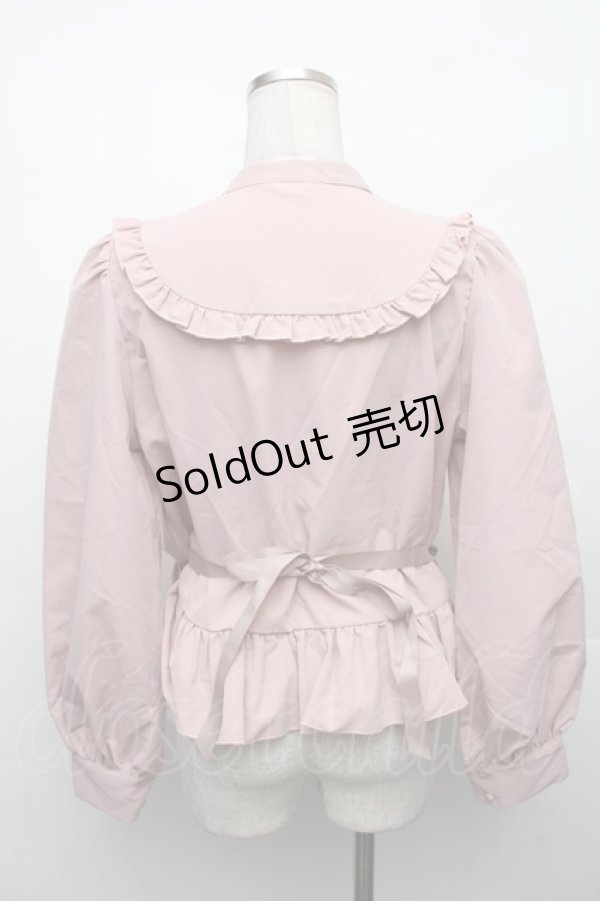 画像2: FLC / 皆方由衣コラボペプラムブラウス  ピンク S-26-01-23-012-LO-BL-AS-ZT0201S (2)