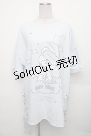 画像: NOEMIE / ねむねむくまスピンドル裏毛チュニック  サックス S-26-01-23-015-LO-TO-HR-ZS