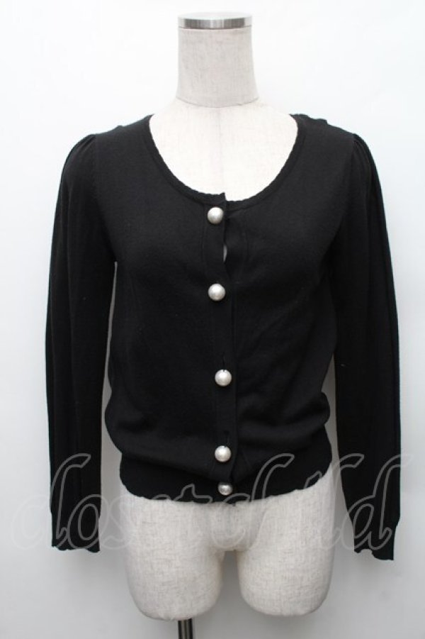画像1: LODISPOTTO / パールボタンカーディガン  黒 S-26-01-23-021-LO-TO-HR-ZS (1)
