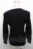 画像2: INGEBORG / フロント2つリボンニットカーディガン  黒 S-26-01-23-023-LO-TO-SA-ZT0216T (2)