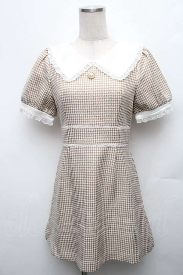 画像1: evelyn / チェックワンピース  ブラウン S-26-01-23-027-LO-OP-AS-ZT617 (1)