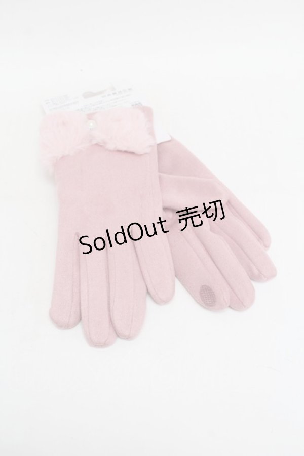 画像1: m petit by misako / AMリボンパールツキグローブ  ピンク S-26-01-25-001-LO-ZA-AS-ZS (1)
