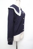 画像4: axes femme / ビッグ襟ニットカーデ  紺 S-26-01-25-034-AX-TO-AS-ZS (4)