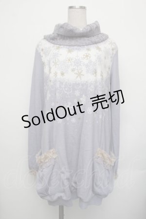 画像: axes femme / 雪の結晶プリントチュニ  ラベンダー S-26-01-25-036-AX-OP-AS-ZS