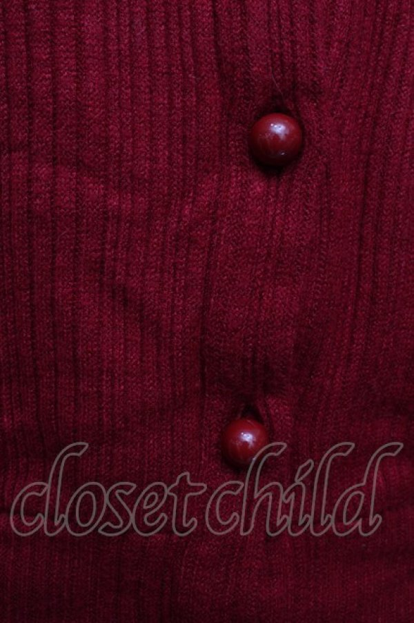 画像3: Secret Honey / 後リボンリブニットカーディガン  赤 S-26-01-25-039-CA-TO-AS-ZS (3)