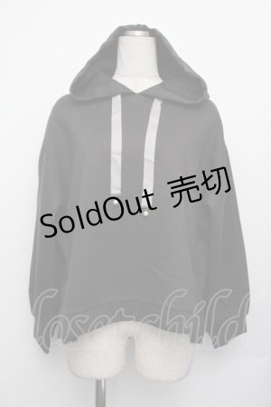 画像: axes femme POETIQUE / ダンボールニットパーカー  黒 S-26-01-25-041-AX-TO-AS-ZS