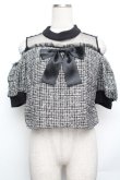 画像1: Jamieエーエヌケー / ツイードトップス  黒ｘ白 S-26-01-25-044-0-TO-HR-ZS (1)