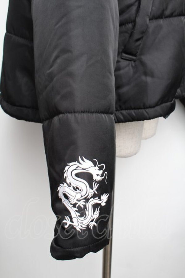 画像3: Jamie エーエヌケー / ドラゴンプリント中綿ブルゾン  黒 S-26-01-25-047-LO-JA-HR-ZS (3)