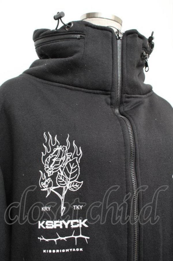 画像2: KRY CLOTHING / 「GOST」裏起毛ボリュームネックトップス  黒 S-26-01-25-049-EL-TO-HR-ZS (2)
