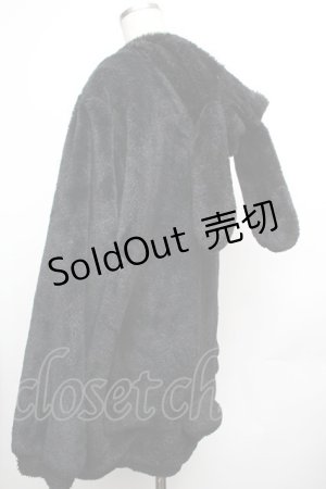 画像: GOTH / うさみみフードファーパーカー  黒 S-26-01-25-050-GO-TO-HR-ZS