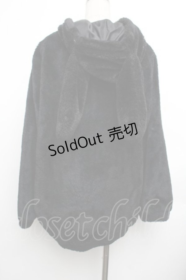 画像2: GOTH / うさみみフードファーパーカー  黒 S-26-01-25-050-GO-TO-HR-ZS (2)