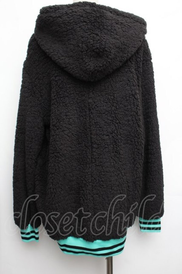 画像4: NieR Clothing / 防寒×軽量もこもこ ZIP OUTER【シエル】  黒 S-26-01-25-051-PU-JA-HR-ZS (4)