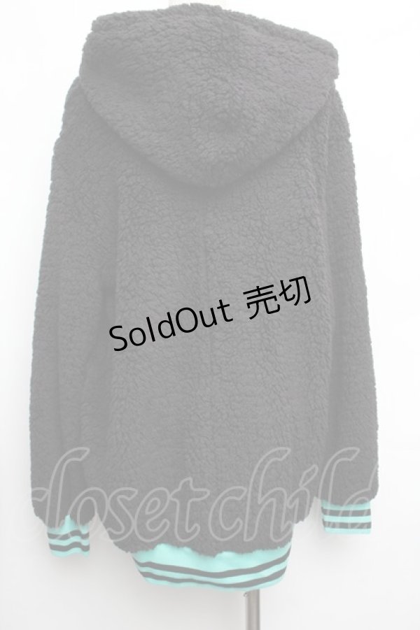 画像4: NieR Clothing / 防寒×軽量もこもこ ZIP OUTER【シエル】  黒 S-26-01-25-051-PU-JA-HR-ZS (4)