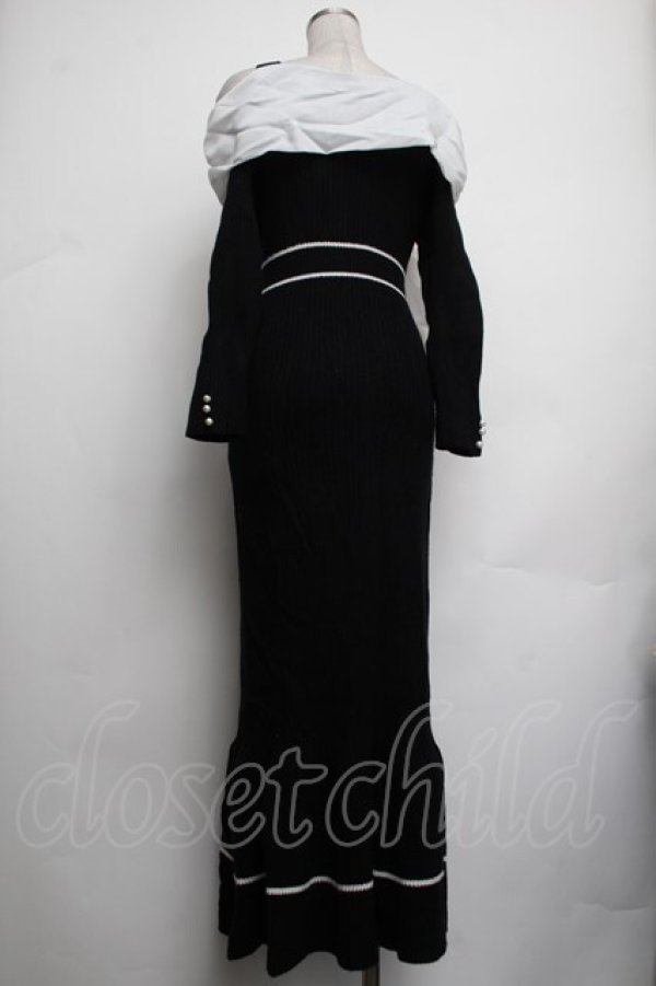 画像3: evelyn / デコルテリボンワンピース  黒 S-26-01-25-054-LO-OP-AS-ZS (3)