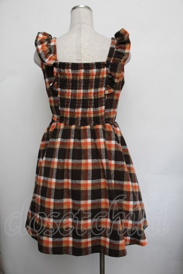 画像3: Ank Rouge / チェックワンピース  ブラウン S-26-01-25-055-CA-OP-AS-ZS (3)