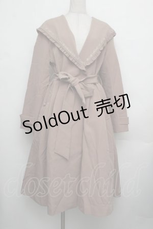 画像: axes femme / フェミニンフーデットコート  ベージュ S-26-01-25-056-AX-CO-AS-ZS