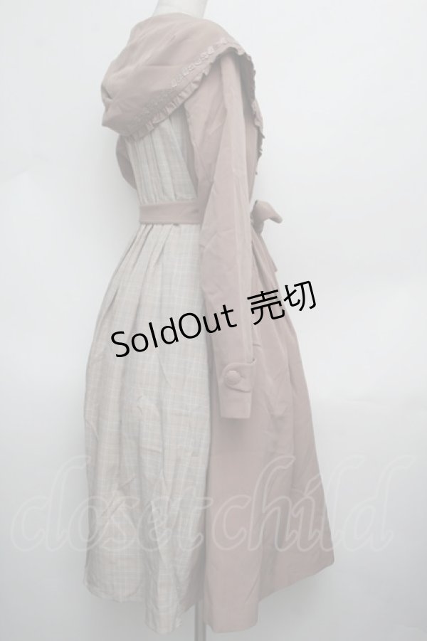 画像2: axes femme / フェミニンフーデットコート  ベージュ S-26-01-25-056-AX-CO-AS-ZS (2)