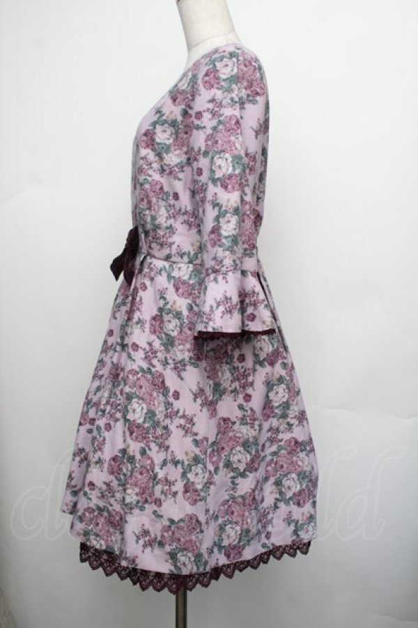 画像2: axes femme POETIQUE / ローズ起毛ワンピース  パープル S-26-01-25-057-AX-OP-HR-ZS (2)