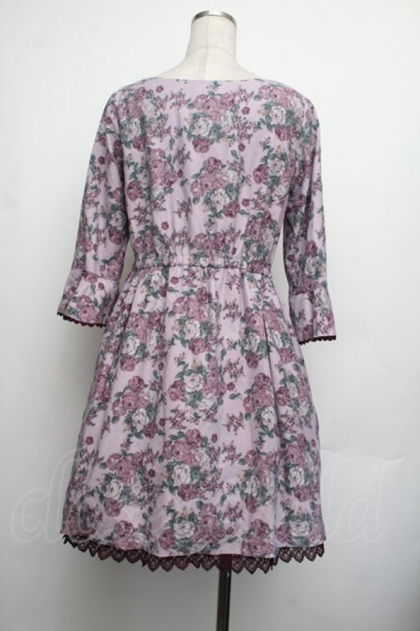 画像3: axes femme POETIQUE / ローズ起毛ワンピース  パープル S-26-01-25-057-AX-OP-HR-ZS (3)