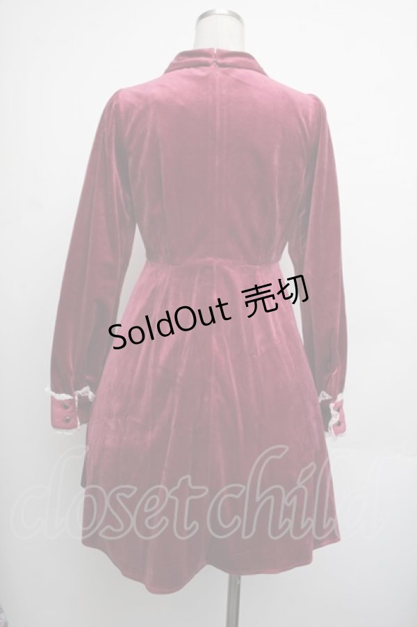 画像3: titty&Co. / 別珍ワンピース  ワイン S-26-01-25-058-LO-OP-HR-ZS (3)