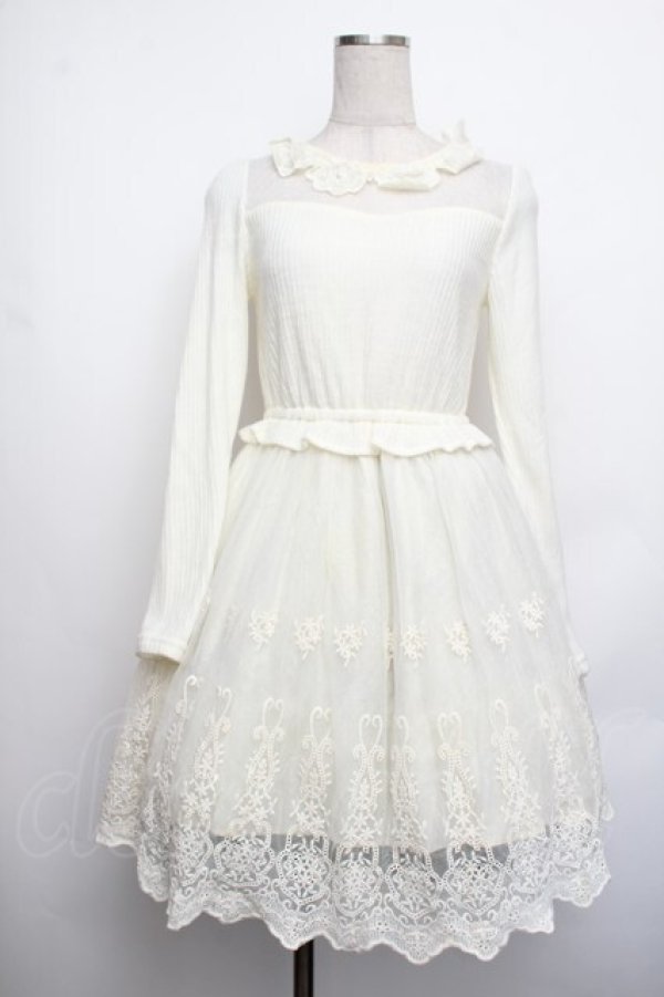 画像1: LIZ LISA / チュール&ニット切替ワンピース  キナリ S-26-01-25-059-LO-OP-HR-ZS (1)