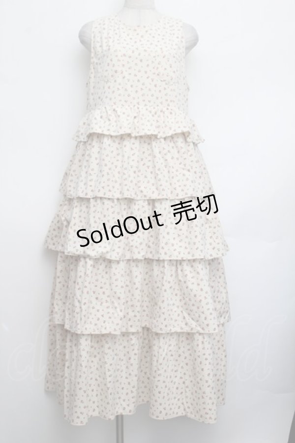 画像1: merry jenny / petit flowerティアードジャンスカ  ベージュ S-26-01-25-060-LO-OP-HR-ZS (1)