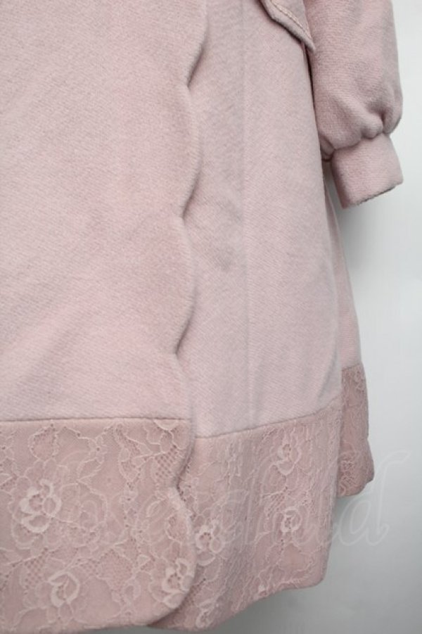 画像2: axes femme POETIQUE / ファーティペ付ロングコート  ピンク S-26-01-25-061-AX-CO-HR-ZS (2)