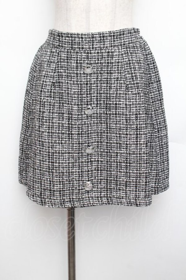 画像1: Jamieエーエヌケー / ツイードスカート  黒ｘ白 S-26-01-25-062-0-TO-HR-ZS (1)
