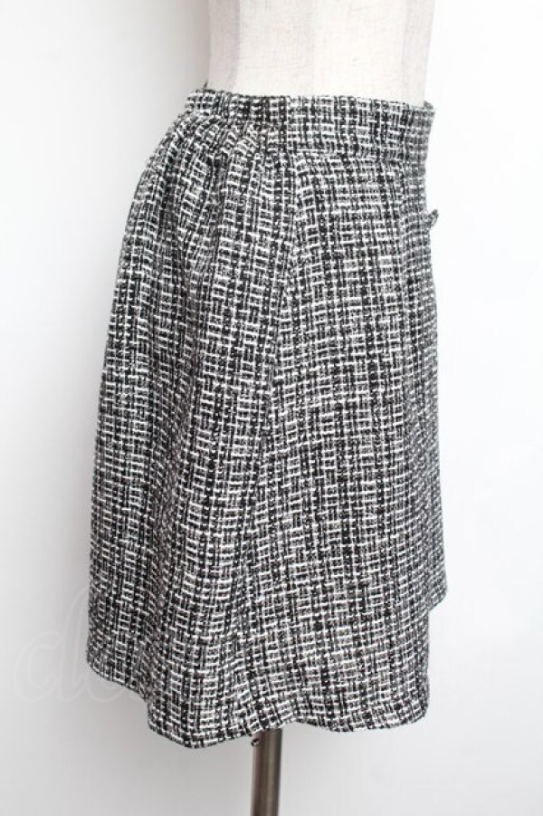 画像2: Jamieエーエヌケー / ツイードスカート  黒ｘ白 S-26-01-25-062-0-TO-HR-ZS (2)