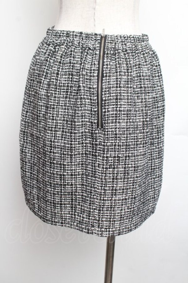 画像3: Jamieエーエヌケー / ツイードスカート  黒ｘ白 S-26-01-25-062-0-TO-HR-ZS (3)