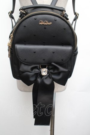 画像: LIZ LISA / ロングリボンリュック  黒 S-26-01-25-013-LO-BG-AS-ZS