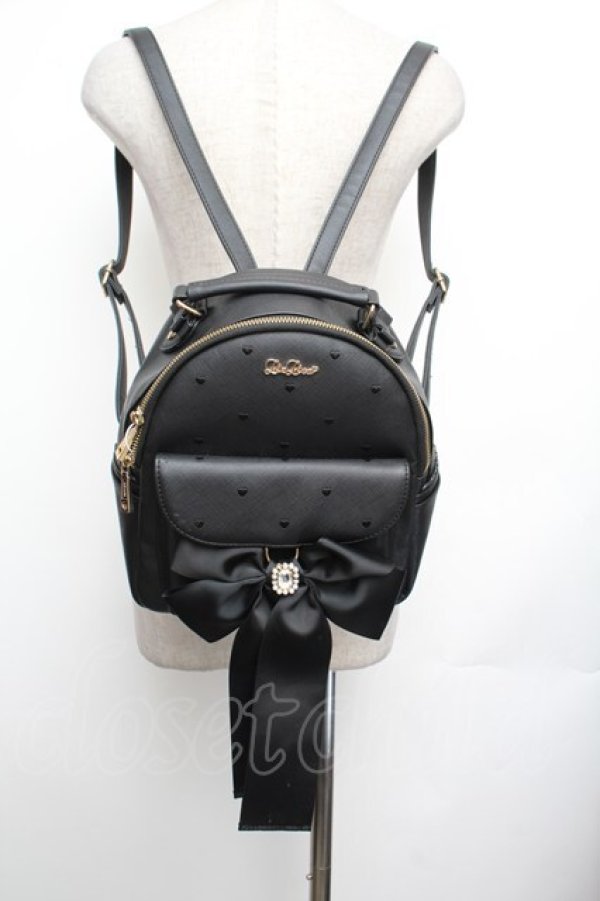 画像2: LIZ LISA / ロングリボンリュック  黒 S-26-01-25-013-LO-BG-AS-ZS (2)