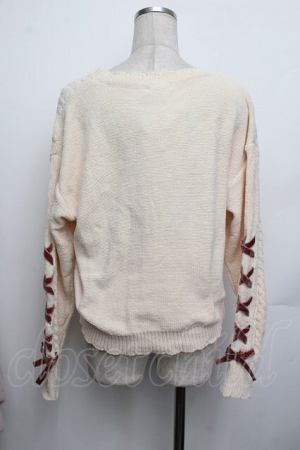 画像3: axes femme POETIQUE / ビジューボタンニットカーディガン  オフ S-26-01-25-020-AX-TO-AS-ZS (3)