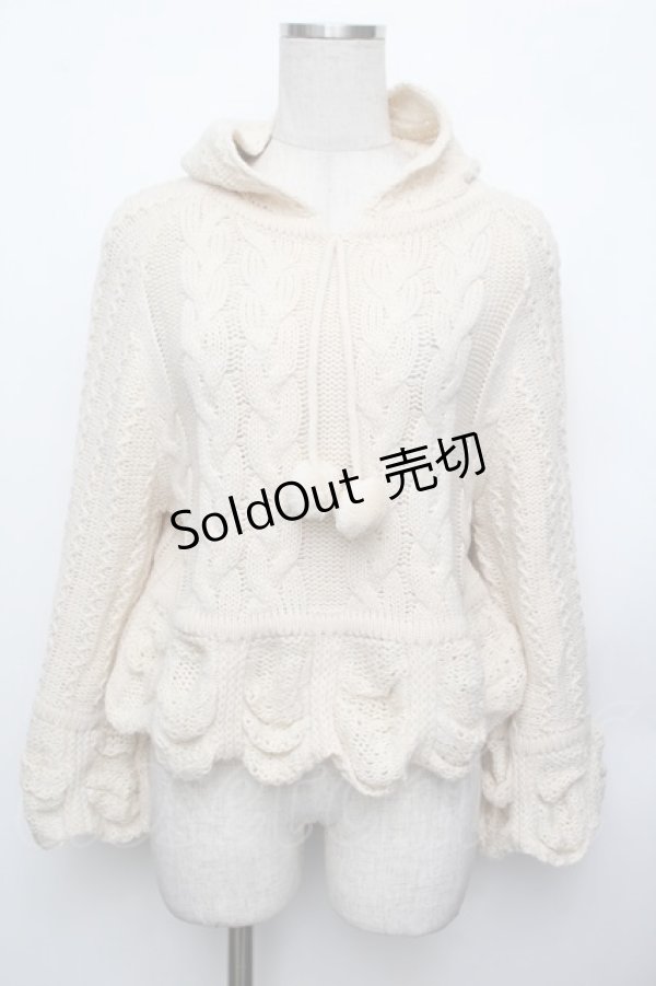 画像1: axes femme kawaii / ポンチョ風ニットプルオーバー  キナリ S-26-01-25-022-AX-JA-AS-ZT609 (1)