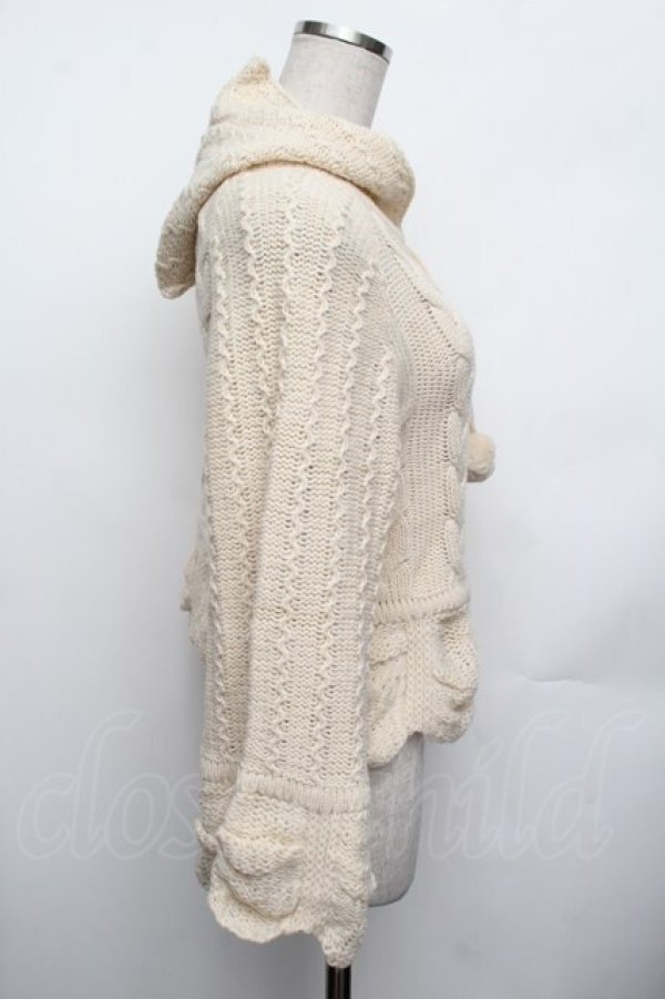 画像2: axes femme kawaii / ポンチョ風ニットプルオーバー  キナリ S-26-01-25-022-AX-JA-AS-ZS (2)