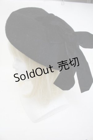 画像: m petit by misako / AMクロミリボンベレー  黒 S-26-01-25-003-LO-AC-AS-ZS