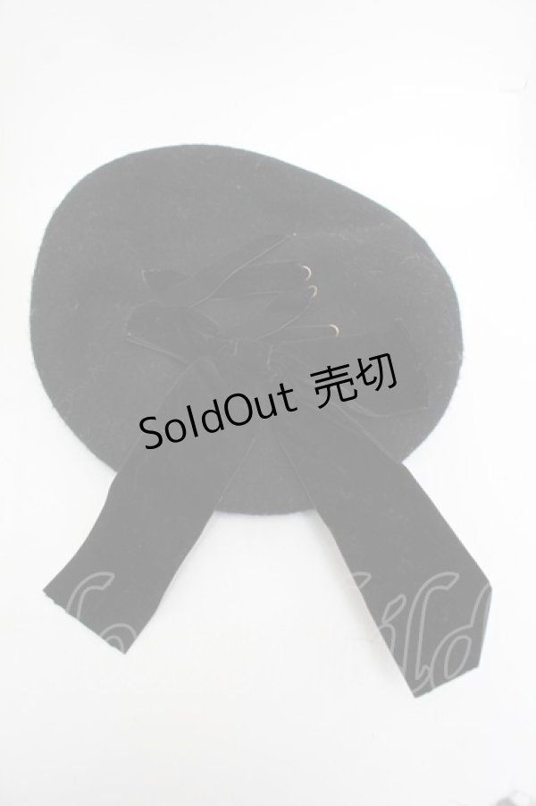 画像2: m petit by misako / AMクロミリボンベレー  黒 S-26-01-25-003-LO-AC-AS-ZS (2)