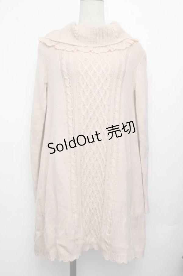 画像1: axes femme / ニットワンピース  ピンク S-26-01-25-028-AX-TO-AS-ZT609 (1)