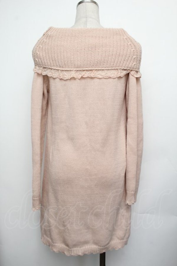 画像3: axes femme / ニットワンピース  ピンク S-26-01-25-028-AX-TO-AS-ZS (3)