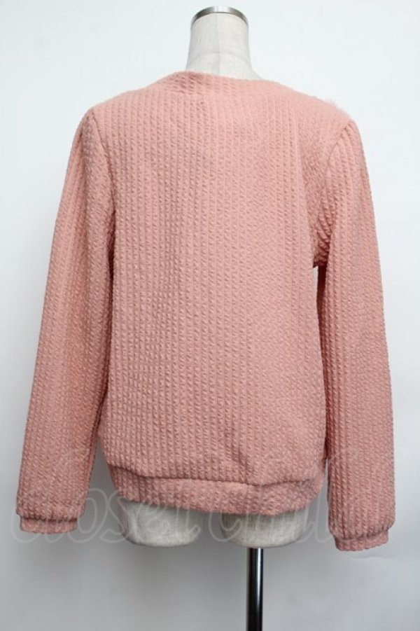 画像3: axes femme / プードルファーVネックトップス  ピンク S-26-01-25-029-AX-TO-AS-ZS (3)