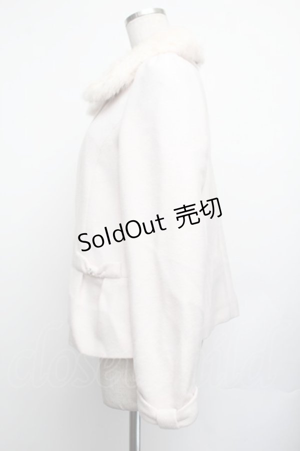 画像3: LODISPOTTO / ファー襟ショートコート  薄ピンク S-26-01-25-031-LO-CO-HR-ZS (3)