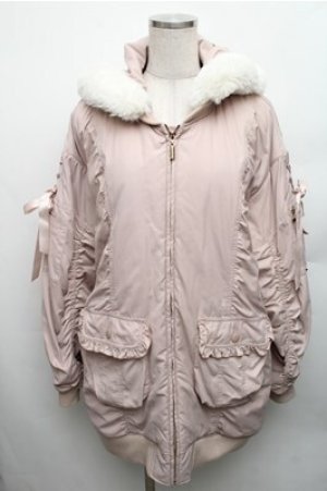 画像: Secret Honey / フリルポケットオーバーサイズMA-1  ピンク S-26-01-26-033-CA-CO-HR-ZS