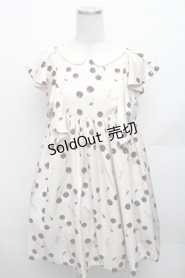 画像1: himitsu by syrup.(RoseMarie seoir) / チェリープリントワンピース  キナリ S-26-01-26-034-LO-OP-HR-ZS (1)