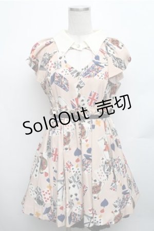 画像: Honey Bunch / トランプ柄ワンピース  ピンク S-26-01-26-036-LO-OP-HR-ZS