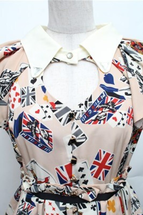 画像3: Honey Bunch / トランプ柄ワンピース  ピンク S-26-01-26-036-LO-OP-HR-ZS (3)