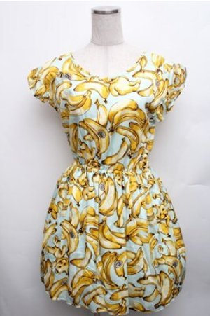 画像: MILK / Banana BOYワンピース  サックスベース S-26-01-26-038-ML-OP-HR-ZS