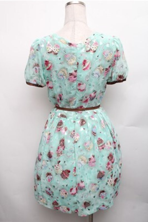 画像2: MILK / アフタヌーンカップケーキパフドレス  ミント S-26-01-26-039-ML-OP-HR-ZS (2)