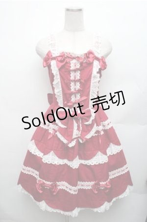 画像: BABY,THE STARS SHINE BRIGHT / Petal fortune tellingジャンパースカート  エンジ S-26-01-26-046-BA-OP-HR-ZS