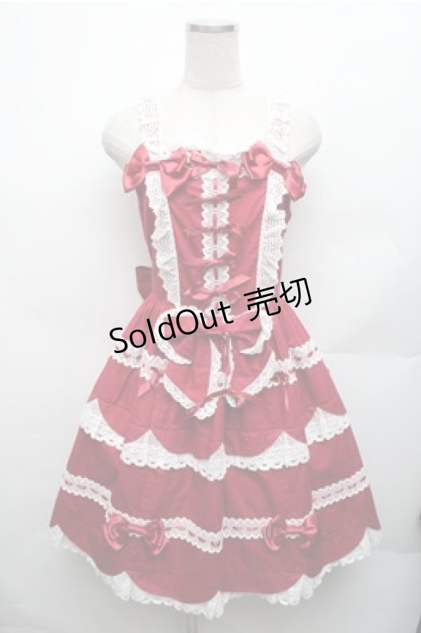 画像1: BABY,THE STARS SHINE BRIGHT / Petal fortune tellingジャンパースカート  エンジ S-26-01-26-046-BA-OP-HR-ZS (1)