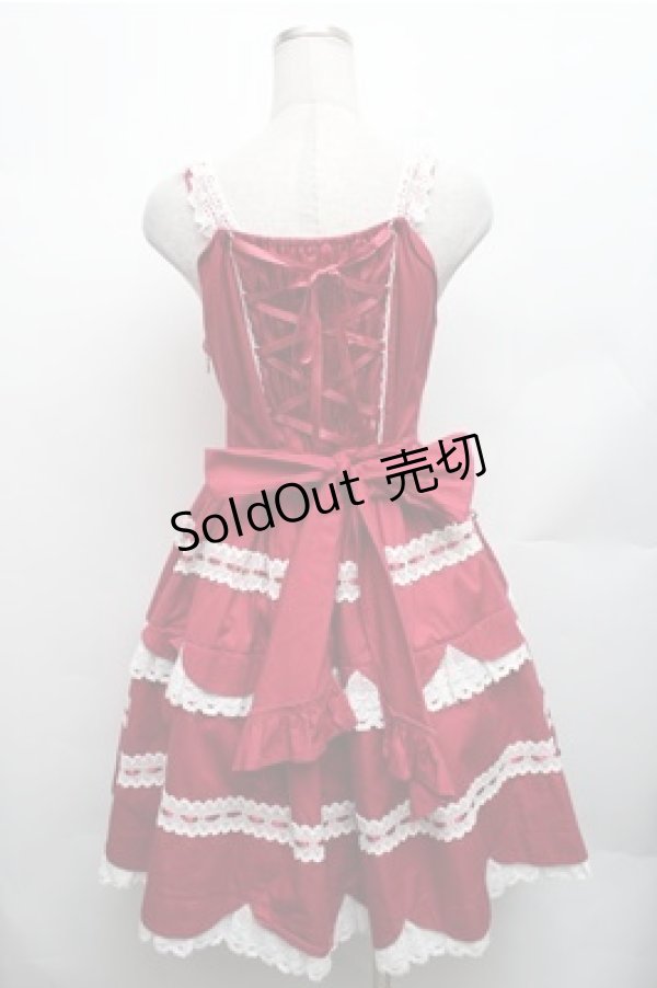 画像2: BABY,THE STARS SHINE BRIGHT / Petal fortune tellingジャンパースカート  エンジ S-26-01-26-046-BA-OP-HR-ZS (2)